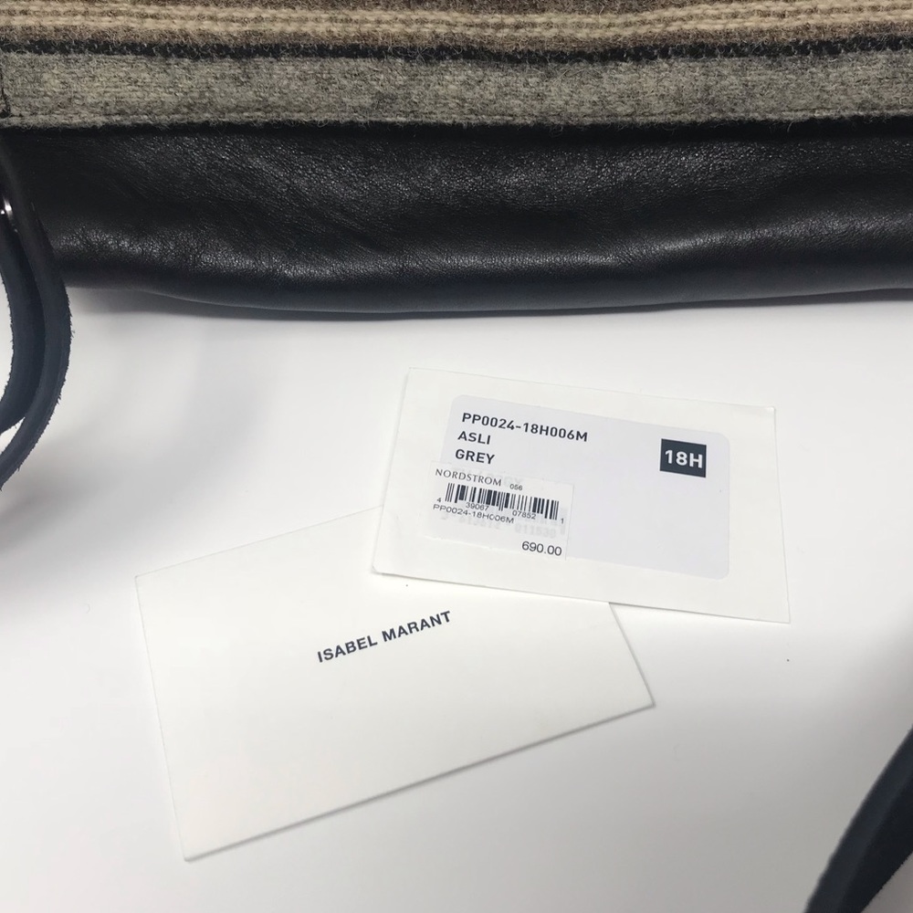 ISABEL MARANT ‘Asli’ Wool Leather Crossbody Bag - Picture 8 of 8